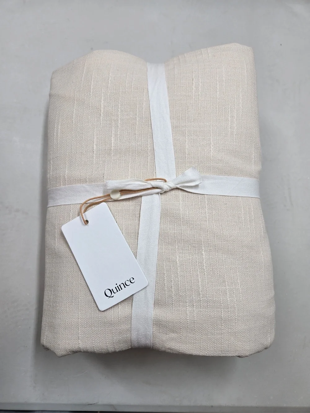 NWT QUINCE Set Of 2 48x84 Cotton Slub Curtains Natural 1089